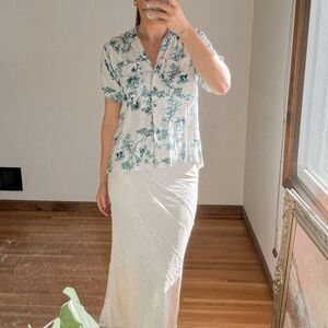 Anthropologie Maeve Jungle Print Short Sleeve Button Down Size XS